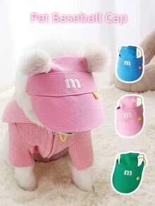 1pc Pet Viral Visor Baseball Cap - Cute Pet Fashion Sun Hat, Multi-Color Dog & Cat Stylish Accessory Cap - Multicolor - View 11