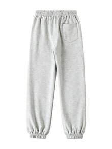 Blueplus Drawstring Casual And Versatile Sweatpants. The Drawstring Cuffs Provide Windproof Warmth. Suitable For Both Men And Women, Perfect For Everyday Wear At Home Or Outings. - Flower Gray - View 4
