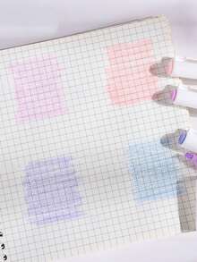 4pcs/Set Of Sparkling Highlighters Simple And Stylish Handwriting Pens Colorful Note Markers Suitable For Students To Use For Marking Notes And Homework