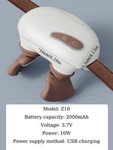 仿生真实按摩颈部按摩器，多功能按摩披肩，适用于背部和斜方肌，家用颈肩按摩器，颈椎按摩器 - 彩色 - 查看 4