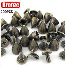 10/30/50/100 Sets DIY Cone Studs And Spikes Punk Metal Sliver Gold Double Cap Screwback Rivets Round Nail DIY Clothes Shoes Bag Collar Accessories