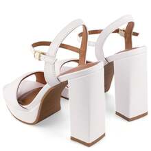 Vizzano Platform Sandal With Chunky Heel, Original, 6551-100 - White - View 4