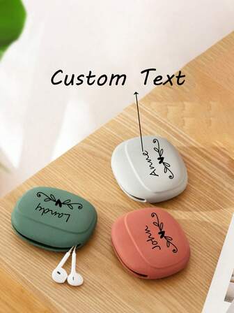 1 pieza Estuche de almacenamiento de auriculares de silicona, organizador portátil de auriculares y cables, estuche de auriculares de EVA