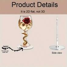 Đồ trang trí để bàn hình hoa hồng đỏ và lá vàng pha lê xoay 360° - Đế xoay thanh lịch, thích hợp để thư giãn tại văn phòng và trang trí ngày lễ tình nhân, Đồ trang trí để bàn | Đồ trang trí thanh lịch | Tay nghề thủ công tinh xảo, Đồ trang trí hoa hồng - Nhiều màu-2 - Xem 5