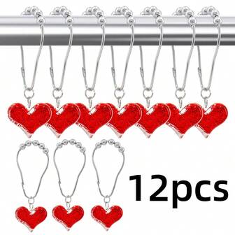 12pcs Red Heart Hook Set: Secret Santa Gift Exchange, Last-Minute Holiday Gifts, Or Seasonal Presents-This Personalized Gift Is Perfect. The Top Choice For Christmas Decor: Ideal For Bedroom Organization