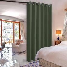 Solid Color Theme Design (Single Panel Repeating Curtain): Solid Olive Color Printed Curtain Panel, Can Be Connected Continuously For Multiple Widths, Blackout Curtain, Christmas & Valentine's Day Decor Background, Suitable For Living Room And Bedroom, Made Of Polyester Fabric, Machine Washable, Home Decor - 0003+250XHCL - View 3