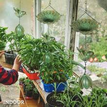 Outsunny 3-Piece Rain Chain Set, 123cm Metal Rain Drain Chain With Attached Hook, Green Bird Bell - 1 - View 6