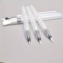 Yutiars 3/9/12pcs Watercolor Pen Set, Inkless, Refillable With Multiple Colors, Suitable For Professional Painting, Water-Based Pen Set, Storage Watercolor Pen, Soft Tip Watercolor Pen, Solid Watercolor Painting, Refillable - one-size - View 2