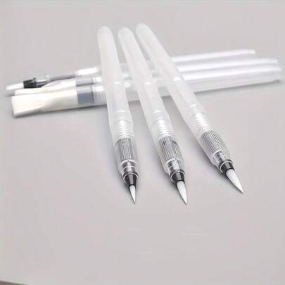 3/9/12 Piezas Juego de Pinceles de Acuarela, Sin Tinta, Autollenado con Varios Colores de Tinta, Adecuado para Uso Profesional, Pintura.