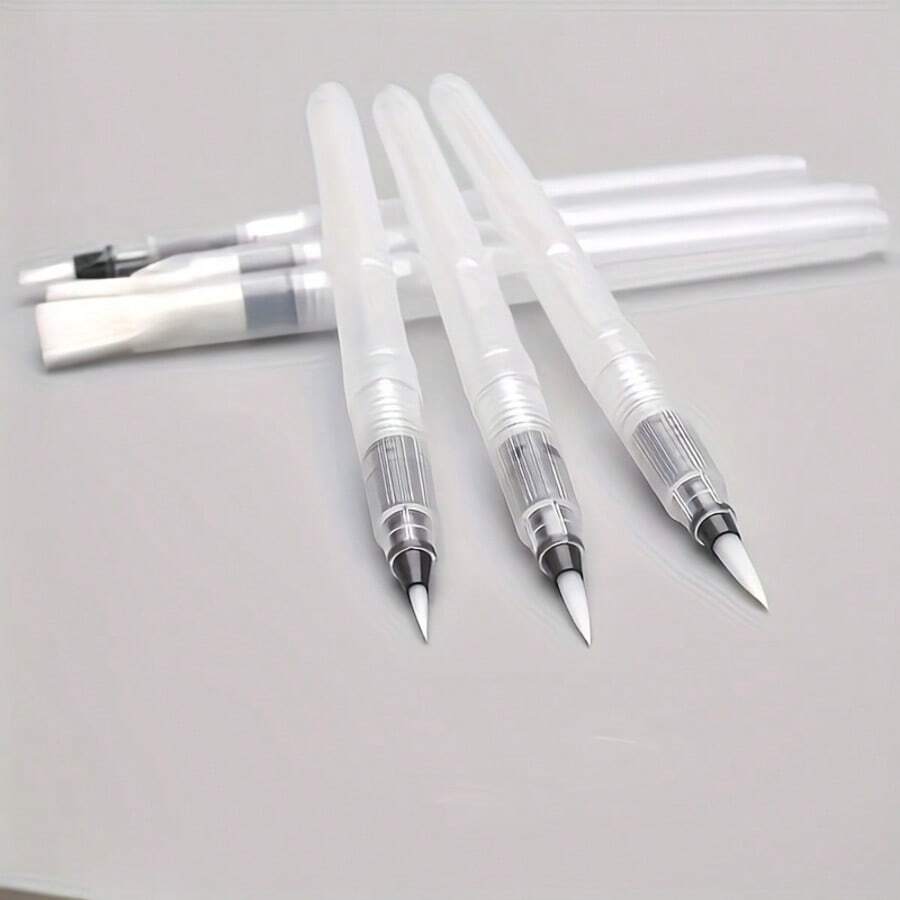 Yutiars 3/9/12pcs Watercolor Pen Set, Inkless, Refillable With Multiple Colors, Suitable For Professional Painting, Water-Based Pen Set, Storage Watercolor Pen, Soft Tip Watercolor Pen, Solid Watercolor Painting, Refillable