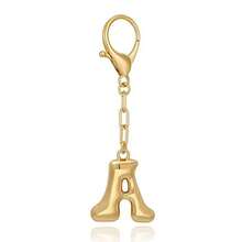 18K  Color Retention Bubble Letter Keychain Pendant 26 English Letters Bag Pendant - Q - 查看 2