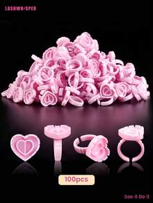 50/100/200/300/500个装睫毛胶水固定环 - 睫毛嫁接用品，加厚扇形杯