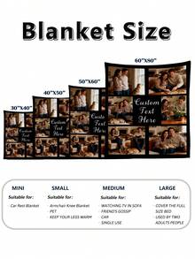 Custom Personalized Photo Flannel Blanket, Customize Your Own Picture Wedding Couple Family Throw Blanket With Any Photo, Soft Flannel Throw Blanket Digital Printing, 280gsm, All-Season Comfort Polyester Blankets Great Gift For Friend, Family, Wedding, Birthday,Warm,Soft,Comfortable,Cozy Personalized Ideal Gifts For Him,Her,Boyfriend,Girlfriend,Dad,Mom,Family,Friends,Pets ,For Anniversaries,Valentine's Day,Mother's Day,Birthdays,Father's Day,Weddings,Graduation,Christmas,Housewarming Sofa,Bed,Car,Bedroom,Living Room,Office,Outdoor Camping,Beach,Wall Decoration - 樣式-2 - 查看 4