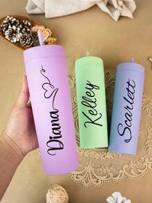 Quà tặng cho phù dâu, Ly giữ nhiệt có nắp và ống hút, Ly Giáng sinh, Ly thon gọn, Quà cầu hôn cho phù dâu, Quà tặng tiệc độc thân - Nhiều màu - Xem 5