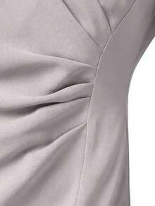 Casual Women's V Neck Bodycon Midi Dress Woven Fabric Non-Stretch