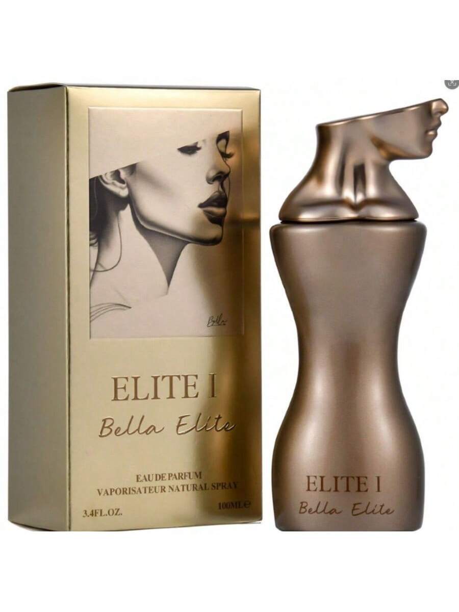 Lovali Elite III Bella Elite Extracto de Perfume Femenino 100ml (3.4 oz) - Diseño Marrón Impactante, Tapa Única Contorno