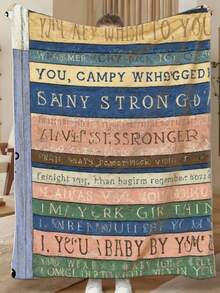 Flannel Blanket - Soft Polyester Fiber. Washable. Coarse Knit Suitable All Seasons Sofa, Bed, Travel, Camping, Living Room, Office - Personalized Warm Family And Friends Room Decor - Multicolor - View 3