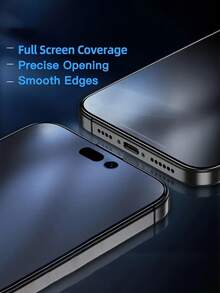 NNBILI 4入組磨砂隱私螢幕保護貼，附自動安裝套件，相容 iPhone 18/18 Pro/18 Pro Max/17/17Air/17Pro/17Pro Max/16/16E/16Pro/16Plus/16 Pro Max/15 Pro/15/14 Pro Max/14/13 Mini/12 Mini/11 Pro Max/XS Max，磨砂 9H 鋼化玻璃隱私螢幕保護貼，防刮、防指紋，相容手機殼，相容動態島，手機螢幕保護貼，手機配件，防摔、防碎 - 4件霧面 - 查看 5