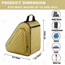 Skate Bag, Roller Quad Skates - Adults - Gold/Black 022 - View 5