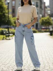 Women Jeans - Ljustvätt - Visa 10