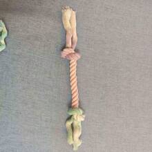 2 Stücke Hundeseil Spielzeug, strapazierfähiges Kauknochen Spielzeug für aggressive Kauer, interaktives Tauziehen und Zahnreinigung für kleine bis mittlere Hunderassen, zufällige Farbauswahl und Länge von 25cm bis 40cm - 2 Stück in zufälligen Farben und Größen - Übersicht 5