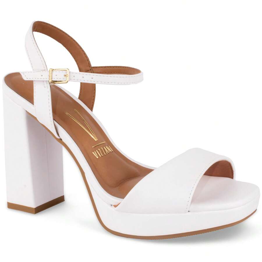 Vizzano Platform Sandal With Chunky Heel, Original, 6551-100 - White - View 1