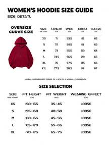 棉質女上衣，街頭風跑車圖案上衣，女式基本款寬鬆連帽衫，春秋垂感帶棉柔軟透氣落肩長袖上衣 - 紅色 - 查看 9