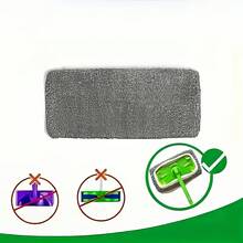4 Pieces Gray Dual-Use Mop Replacement Cleaning Pads, Reusable Flat Mop Replacement Cloth, Improve Floor Cleaning Efficiency, Suitable For Dormitories, Offices, And Homes - 灰色 - 查看 6