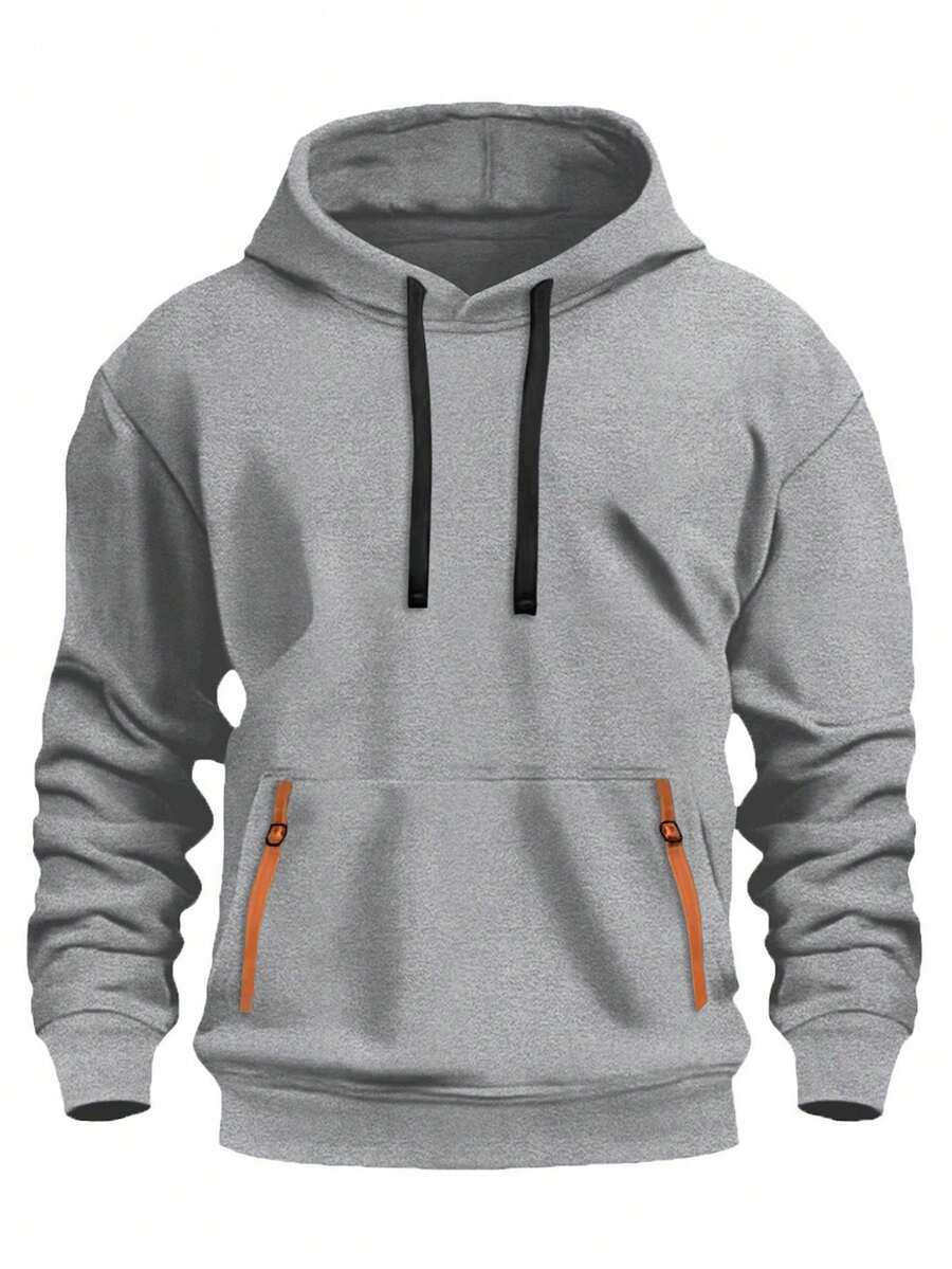 Men Sports Cardigans - Light Grey - View 1