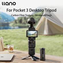 Tripod Mini Ringan Llano, Aksesori Tripod Meja Multifungsi untuk Kamera Saku, Cocok untuk Osmo Pocket 3 - Hitam - View 3