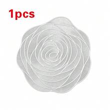 1/4/6 件玫瑰图案餐垫，适合情人节、婚礼、约会、节日、圣诞节、感恩节