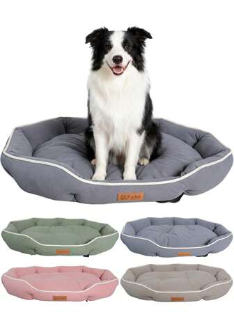  1pc HUITAIYANG Gray Sheep Dog Bed, Pet Nest, Dog Bed, Dog Sofa, Cat Bed, Cat Sofa, Warm Pet Nest Pad For Autumn/Winter, Soft And Comfortable Pet Bed
