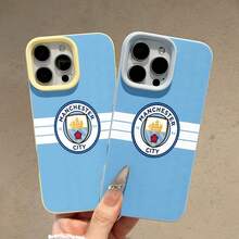 Funda para teléfono con el logo del Manchester City, compatible con  17,  16 Pro Max,  15 Pro Max,  13 y  12. Fabricada en TPU, ofrece protección contra caídas y golpes. Es una excelente opción para regalar a familiares, amigos, seres queridos, novios o novias, y también para Navidad.,fundas para celular,fundas de celular,funda de celular,fundas graciosas,fundas para celulares,fundas de ,fundas  11, 13,fundas para  14,case - Azul - Ver 2