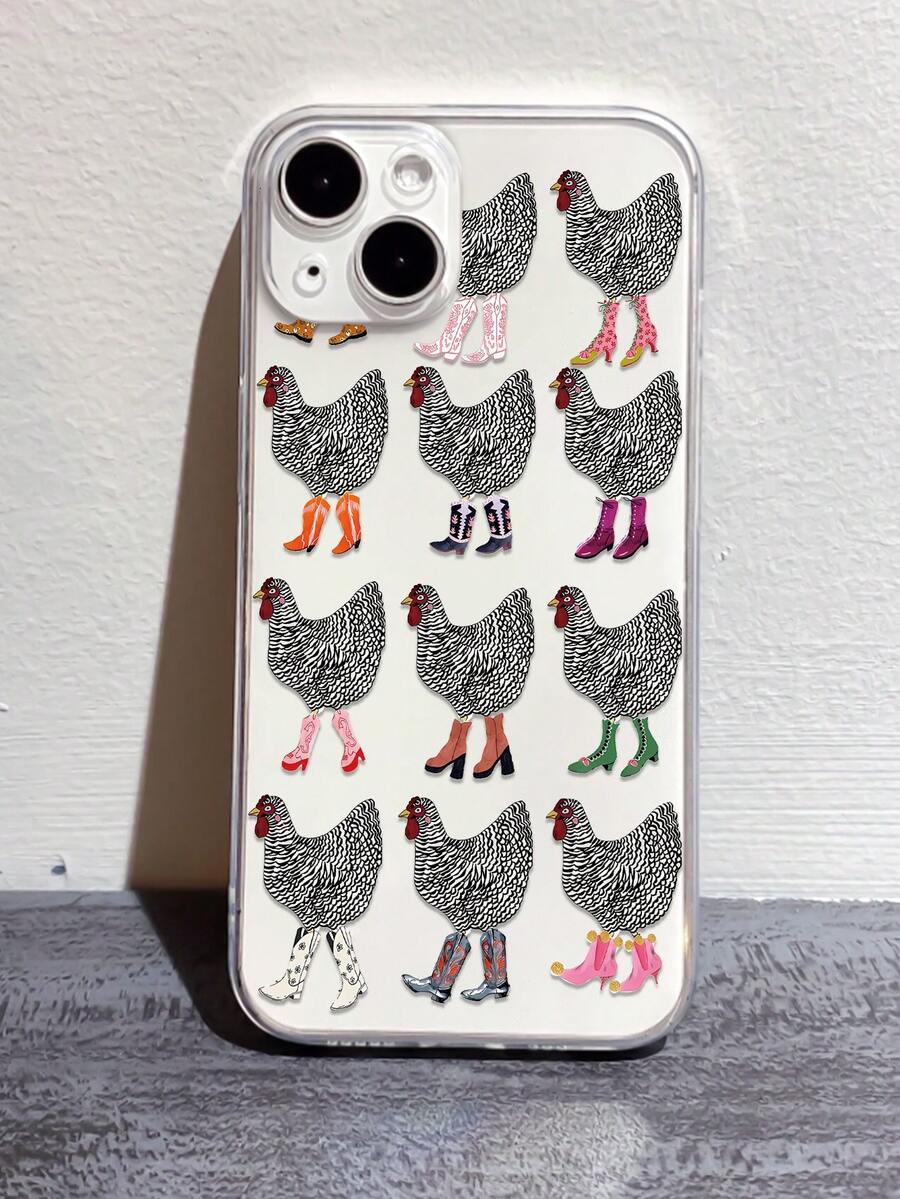 1 Ốp lưng điện thoại TPU toàn diện in họa tiết gà thời trang cá nhân hóa tương thích với iPhone/Galaxy/17/17Air/17Pro/17ProMax/16/16Pro/16Plus/15/15ProMax/15Pro/11/12/13/14ProMax/12Mini/13Mini/11Pro/11ProMax/12Pro/12ProMax/13Pro/13ProMax/14Pro/14ProMax, Ốp lưng mềm cao cấp sáng tạo - Nhiều màu - Xem 1