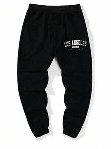 2pcs/Set Tween Boys Casual Sports Style Sweatshirt Set, Suitable For Autumn/Winter - Black - View 6