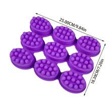 Oval Shaped Massage Soap, Four-Leaf Clover & Square Shaped 'Hand Made' Soap, Candle, Silicone Mold. DIY Round Shape Soap Silicon Mold - Pink Purple - View 7