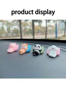 1个可爱睡着的动物汽车装饰摆件，萌萌的卡通仪表盘/桌面装饰品 - 彩色 - 查看 5