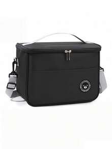 New Portable Lunch Bag Food Thermal Box Waterproof Office Cooler Lunchbox With Shoulder Strap Insulated Case,Large-Capacity Travel Hand-Held Shoulder Strap Insulated Bag, Lunch Box Bag, Student Thickened Waterproof Lunch Bag, Fresh-Keeping Aluminum Foil Picnic Bag Cooler Bag Large Capacity For Women For Men For Picnic ?For School Camping Essentials