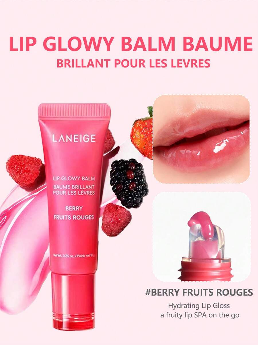 Laneige 10克唇彩润唇膏，蕴含保湿精华，清爽不黏腻，滋养双唇，果香唇油配方，打造玻璃般水润光泽，呈现韩式水光妆效 - 莓果 - 查看 1