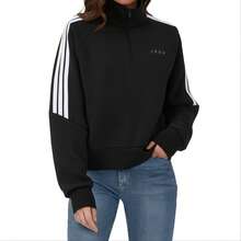 Adidas Women's Sweatshirt 2025 Winter New Style Sports Casual Comfortable Black Top/Jacket - Black - View 2