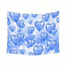 1Pc 2D Flat Vintage 90s Pink Heart Backdrop Tapestry, Durable Peach Light Beige Fabric, Easy To Hang With Hooks, For Birthday Parties, Glamour Photoshoots, Sofa Cover & Wall Decor, Picnic Blanket,Photoshoot Backdrop,Durable Fabric - 樣式 7 - 查看 2