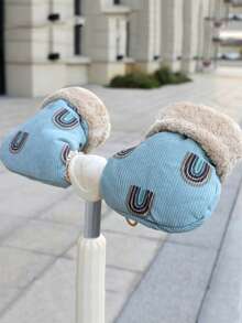 儿童滑板车自行车保暖加厚车把手套，儿童户外平衡车防冻骑行手套 - 彩色 - 查看 1