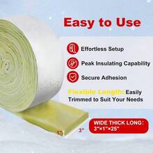 - Envoltura de fibra de vidrio con respaldo de lmina, envoltura de aislamiento de tubera para exteriores, envoltura de espuma para proteccin la intemperie, 3 pulgadas de anchox 1 - 2 - Ver 4