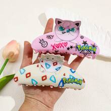 pocket monsters 1pc/4pcs Pokémon, Pikachu, And Togepi Hair Clips. These Are Stylish And Versatile Hair Accessories That Adorn Hairstyles, Making Them More Eye-Catching. They Are Sweet And Cute Hair Clips. Fashion Claw Clips Elegant Hair Claws Casual Hair Clutch Beauty Hair Jaw Clip - Multicolor - View 7