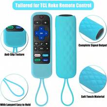 AWYY2 Pack Case For Roku - Silicone Remote Cover For  Hisense Roku TV - Sleeve Skin Smart TV Control Replacement Cover Case Glow In The Dark Green Blue - GlowGreenGlowBlue - Xem 6