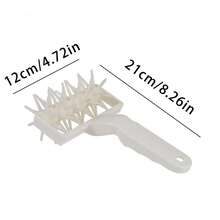 一套手动擀面杖和披萨刀，带防滑底座 - 坚固的塑料擀面杖，配有锋利的轮子，可精准切割，易于清洁，适用于披萨、馅饼、面包、意面 - 适合家庭和专业厨房使用 - 轻巧耐用的擀面杖，带手柄和锋利的刀片，方便擀面和切割，另配披萨轮和带盖的大号披萨刀