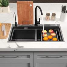 YUNRUX Kitchen Sinks - Black - View 11