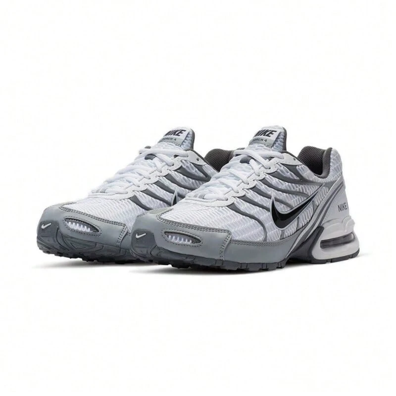 Giày Nike AIR MAX TORCH 4 dành cho nam, đế đệm khí phản quang, giảm sốc, nhẹ và bền, thích hợp cho việc đi lại và chạy bộ, màu trắng bạc thời trang, giày thể thao casual chất lượng cao, sản phẩm bán chạy được đề xuất 343846-100 - Trắng bạc - Xem 1
