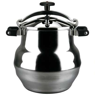 Magefesa Alustar 22 Liter Schnellkochtopf, empfohlen für Profis, leicht zu bedienen, aus extra dickem Aluminium gefertigt, Thermoableitungsboden, 3 Sicherheitssysteme, Express