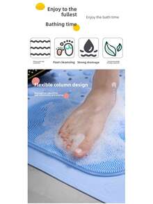 Premium Non-Slip Shower & Bathtub Mat - Thick Rubber Bath Mat With Drain Holes & Strong Suction Cups, Anti-Slip Bathroom Floor Mat For Wet & Dry Surfaces, Quick-Dry Design With Massage Texture - Ideal For Spa, Gym Locker Rooms & Luxury Bathrooms (Housewarming/Valentine's Day Gift) - Multicolor - View 13